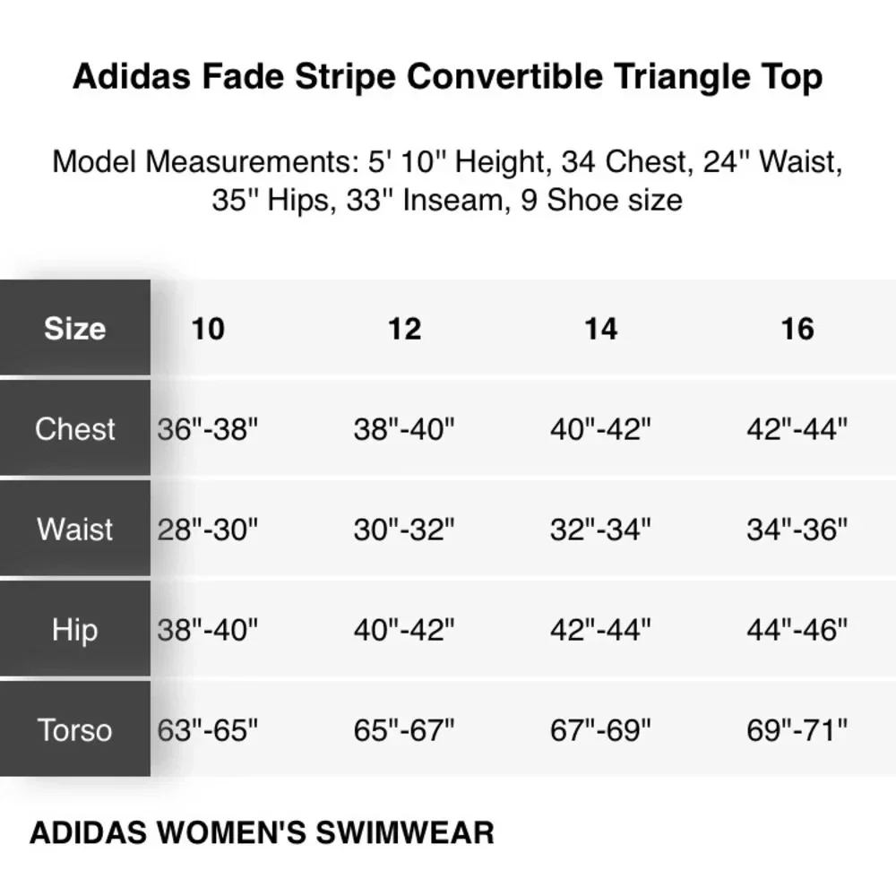 Adidas Fade Stripe Convertible Triangle Top - NWT